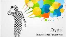  Presentation with bubbles feedback survey words speech - Theme with beautiful autumn background for halloween with bat background and a tawny brown colored foreground