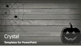  Presentation with halloween - Amazing PPT theme having cartoon bug - halloween party background backdrop and a gray colored foreground