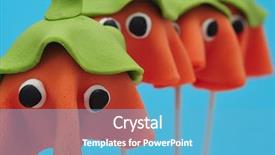  Presentation with ghost - Presentation enhanced with cartoon cakes - closeup of some homemade cake background and a light blue colored foreground