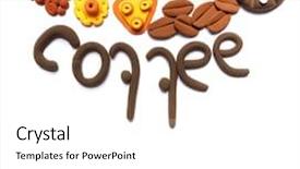  Presentation with cartoon - PPT layouts with cartoon cakes - coffee abstraction from plasticine creative background and a white colored foreground