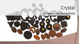  Presentation with creative - Colorful slide deck enhanced with cartoon cakes - coffee abstraction from plasticine creative backdrop and a white colored foreground