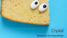  Presentation with funny cartoon - Beautiful PPT layouts featuring cartoon cakes - funny cake backdrop and a  colored foreground