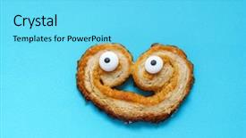  Presentation with funny cartoon - Colorful slide set enhanced with cartoon cakes - funny cookies backdrop and a arctic colored foreground