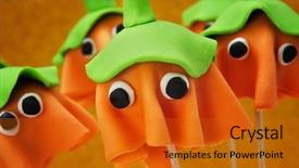  Presentation with eye popping funny cake pops - Theme enhanced with different languages of the world background and a wine colored foreground