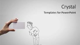  Presentation with cartoon - PPT theme having cartoon characters - close up of hand drawing background and a light gray colored foreground