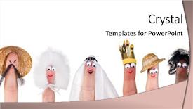  Presentation with diversity - Cool new slide deck with cartoon characters - human races and diversity symbolized backdrop and a white colored foreground