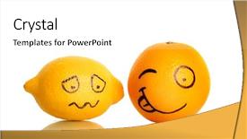  Presentation with acid - Audience pleasing theme consisting of cartoon characters - sweet and acid on white backdrop and a white colored foreground