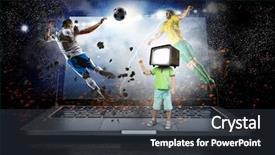  Presentation with cartoon children - Slides consisting of cartoon characters - tv addicted children mixed media background and a tawny brown colored foreground