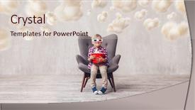  Presentation with cartoon children - Beautiful PPT layouts featuring cartoon children - smiling kid with popcorn backdrop and a lemonade colored foreground