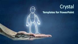  Presentation with robot - Amazing PPT theme having action cartoon - funny sketched robot backdrop and a  colored foreground