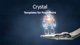  Presentation with robot - PPT layouts enhanced with action cartoon - funny sketched robot background and a  colored foreground