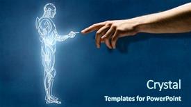  Presentation with robot - Amazing slide deck having action cartoon - funny sketched robot backdrop and a ocean colored foreground