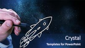  Presentation with bakground - Colorful slide deck enhanced with simple engineering - person hand drawing space pocket backdrop and a  colored foreground