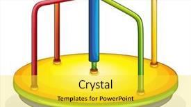  Presentation with vector - Presentation consisting of cartoon exercise - isolated illustration of play equipment background and a yellow colored foreground