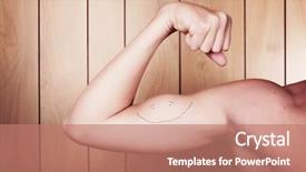  Presentation with pen - PPT theme having cartoon exercise - smiley face drawn background and a coral colored foreground