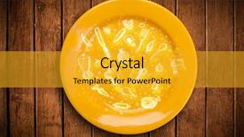  Presentation with cartoon fish - Audience pleasing PPT layouts consisting of cartoon fish - colorful plate with hand drawn backdrop and a gold colored foreground