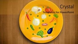  Presentation with cartoon fish - Beautiful PPT theme featuring cartoon fish - colorful plate with hand drawn backdrop and a gold colored foreground