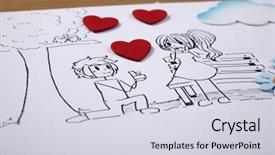  Presentation with drawing expressive art therapy - Cool new theme with cartoon love birds - art drawing of man holding backdrop and a lemonade colored foreground