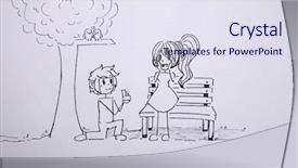  Presentation with drawing art therapy - Slides enhanced with cartoon love birds - art drawing of man holding background and a sky blue colored foreground