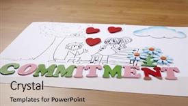  Presentation with drawing expressive art therapy - Cool new slides with cartoon love birds - art drawing of man holding backdrop and a coral colored foreground