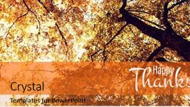  Presentation with happy thanksgiving - PPT theme enhanced with cartoon nature - illustration of happy thanksgiving day background and a gold colored foreground