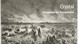  Presentation with animals nature - Slides with cartoon nature - old illustration of fire background and a gray colored foreground