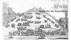  Presentation with driving road - Colorful presentation theme enhanced with cartoon-on-the-protestants-1657 backdrop and a white colored foreground