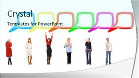  Presentation with what idea present by the picture - PPT layouts with cartoon pictures - business picture negotiations idea background and a cool aqua colored foreground