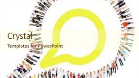  Presentation with team - Colorful slide deck enhanced with cartoon pictures - business picture team over white backdrop and a cream colored foreground