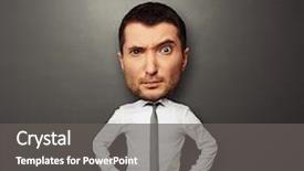  Presentation with funny cartoon - Presentation featuring cartoon pictures - funny picture of businessman background and a dark gray colored foreground