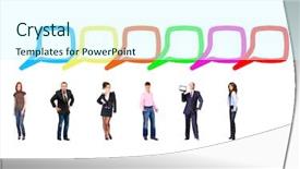  Presentation with groups - Beautiful slides featuring cartoon pictures - isolated groups business picture backdrop and a cool aqua colored foreground