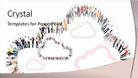  Presentation with 3d man business leader - PPT theme featuring cartoon pictures - many colleagues business picture background and a white colored foreground