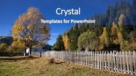  Presentation with cartoon - PPT layouts having cartoon plants - autumn landscape background and a ocean colored foreground