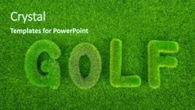  Presentation with rustic wedding green gold - PPT theme enhanced with cartoon plants - golf green grass word background and a forest green colored foreground