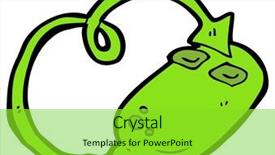  Presentation with cartoon computer - Theme consisting of cartoon possessed computer mouse background and a seafoam green colored foreground