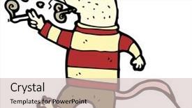  Presentation with rat - Slides enhanced with cartoon rat in clothes smoking background and a soft green colored foreground