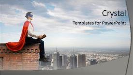  Presentation with mask - Presentation theme enhanced with cartoon reading - young man wearing mask background and a lemonade colored foreground