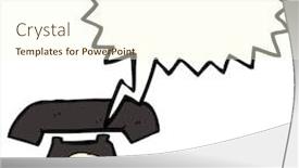  Presentation with telephone - Audience pleasing slides consisting of cartoon-retro-telephone backdrop and a cream colored foreground