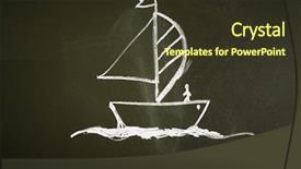  Presentation with sea cartoon - Colorful PPT layouts enhanced with cartoon sea - chalk drawing backdrop and a  colored foreground