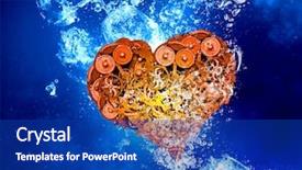  Presentation with treble clef watermark blue - Presentation with cartoon medicine - gear heart sink in clear background and a  colored foreground