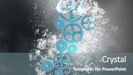  Presentation with under water concrete - Theme having wallpaper mechanical - gears mechanism under water background and a seafoam green colored foreground