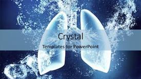 Presentation with lungs - Theme enhanced with lungs under water background and a light blue colored foreground