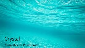  Presentation with ocean cartoon - PPT theme featuring ocean underwater background - luxury nature background and a teal colored foreground