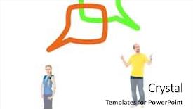  Presentation with idea - Beautiful PPT layouts featuring cartoon teamwork - many colleagues negotiations idea backdrop and a white colored foreground