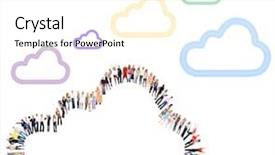  Presentation with diversity - PPT theme having cartoon teamwork - people diversity together we stand background and a cream colored foreground