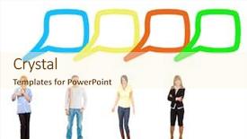  Presentation with casio company - Colorful slide set enhanced with cartoon teamwork - situations compilation conversations backdrop and a cream colored foreground