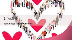  Presentation with team together everyone achieves more - Theme enhanced with cartoon teamwork - team over white together we background and a lemonade colored foreground