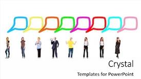  Presentation with company - PPT theme with cartoon teamwork - united company business picture background and a white colored foreground