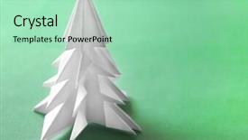  Presentation with animated christmas tree - Colorful presentation enhanced with cartoon tmplates - christmas tree made of paper backdrop and a mint green colored foreground