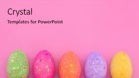  Presentation with pop art - Cool new presentation with cartoon tmplates - decorated colorful easter eggs backdrop and a light gray colored foreground